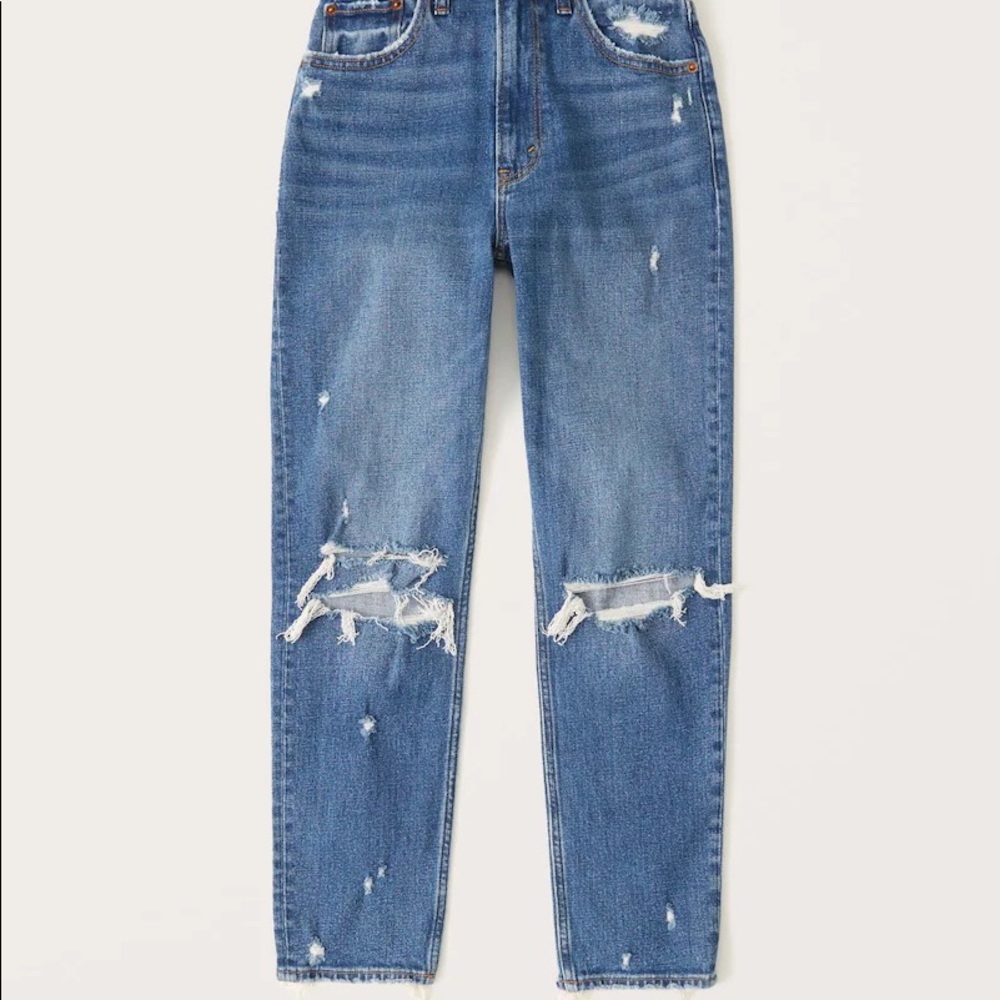 Abercrombie CURVE LOVE high rise mom jean